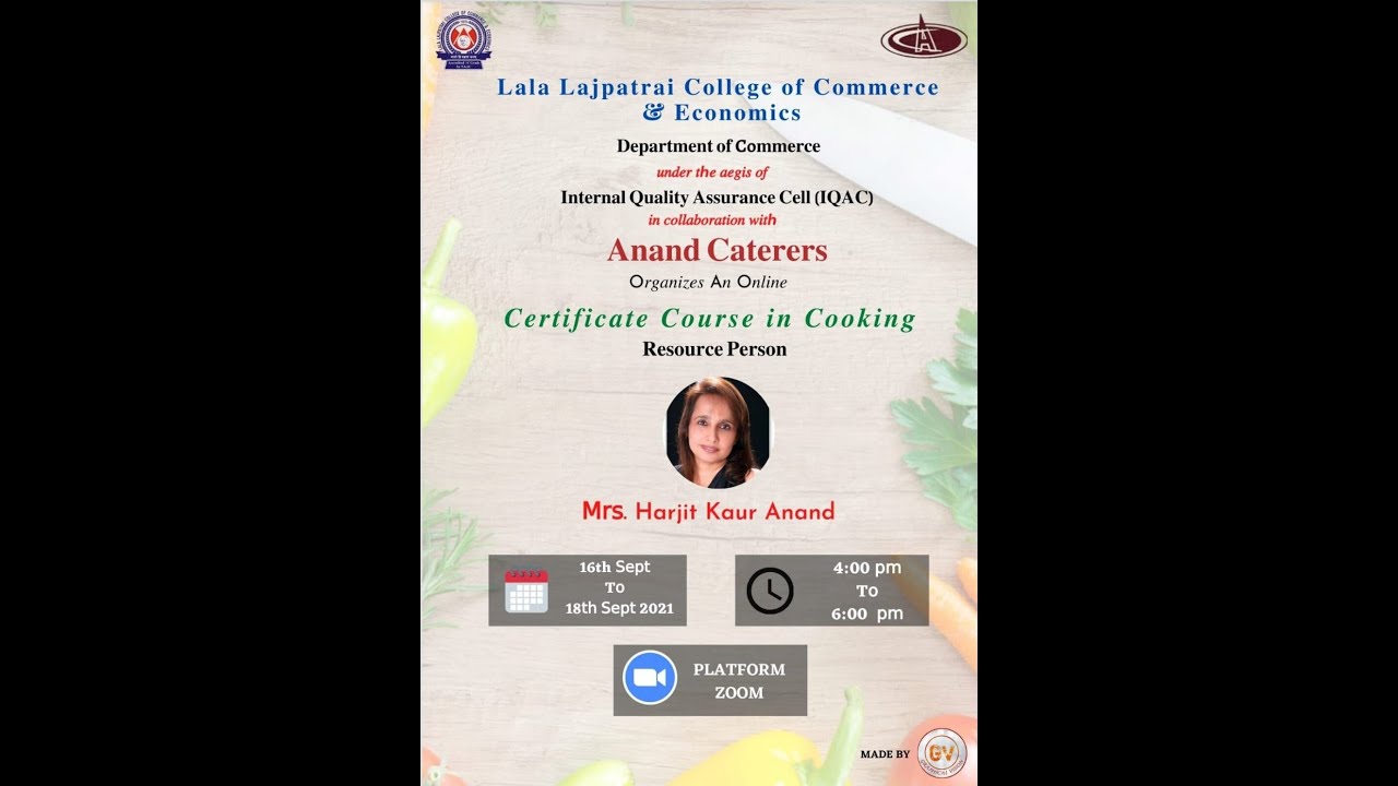 Certificate Course - Cooking - Day - 2