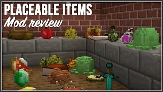 Minecraft | Placeable Items Mod Review | 1.10