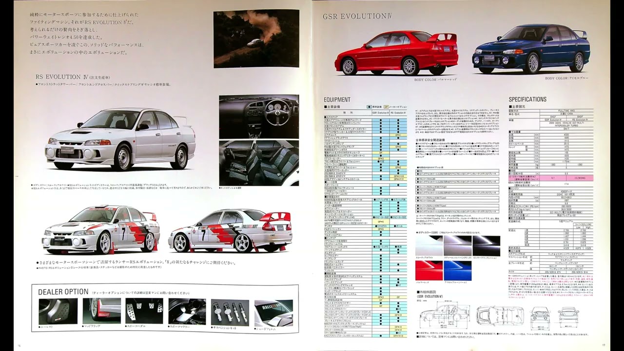 自動車カタログ 96' 三菱ランサーエボリューションⅣ (MITSUBISHI