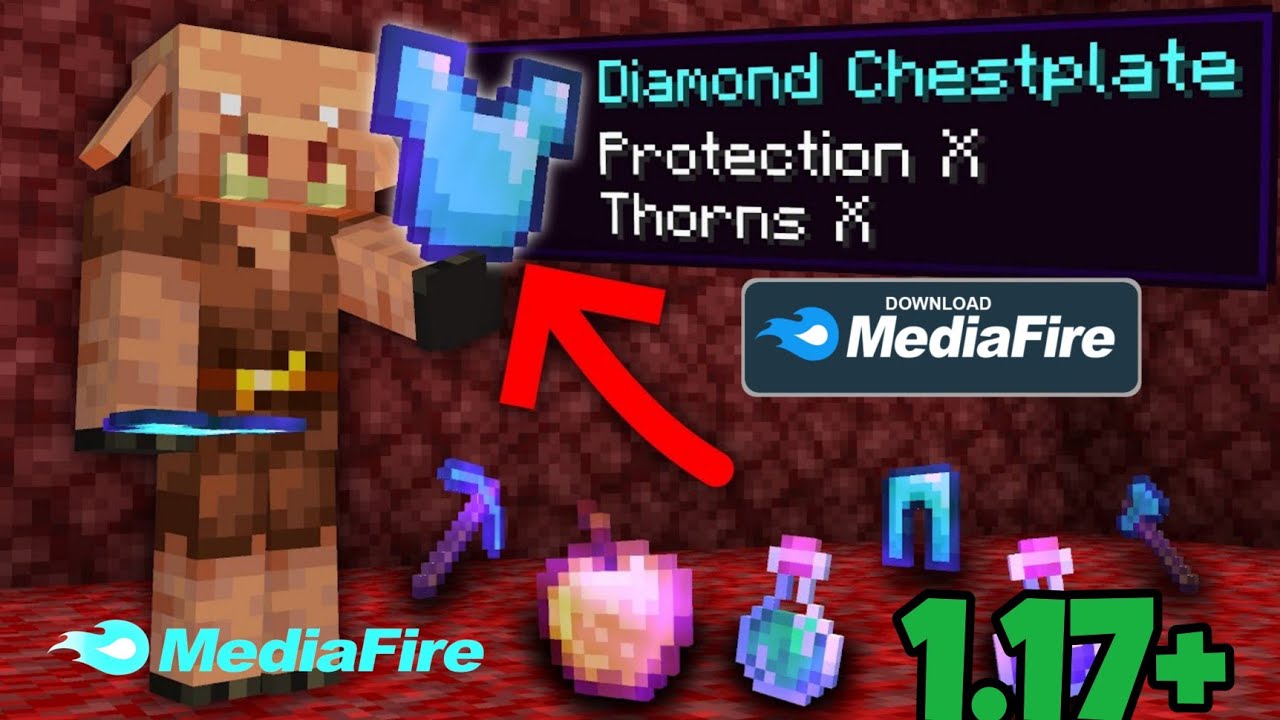 HOW TO DOWNLOAD PIGLIN BARTER OP ITEMS FOR MINECRAFT BEDROCK 1.17+🔥🔥🔥