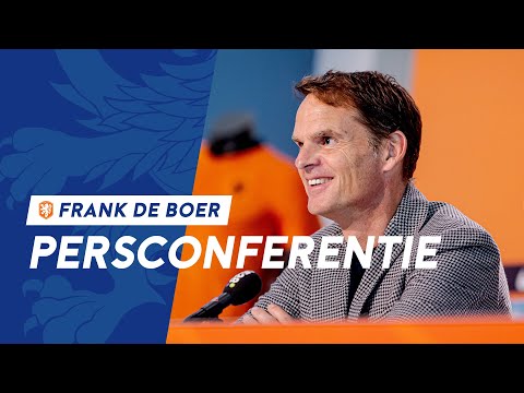 Persconferentie nieuwe bondscoach Frank de Boer