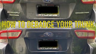 How to Debadge Your SUBARU trunk | Removing all the emblems from the Crosstrek hatch