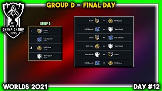 Worlds 2021 | GROUP D - FINAL DAY (Live-View #10 | Day #12: Group Stage Day 7)