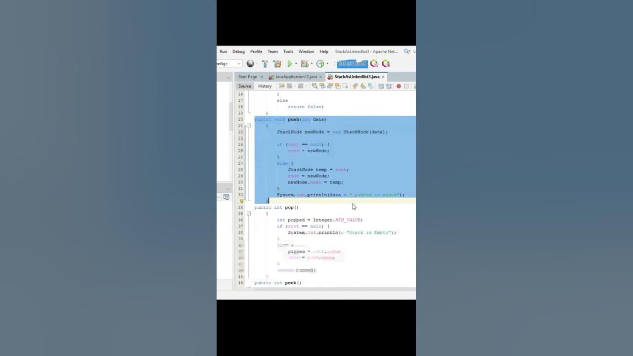 IMPLEMENTING STACKS USING LINKEDLIST - YouTube