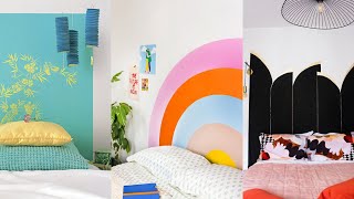 Faux Headboard Inspiration and Ideas. Fake Headboard Paint and DIY Designs.