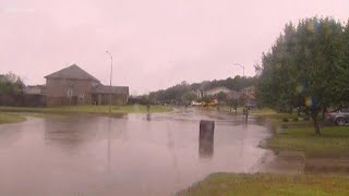 Flooded streets in kingwood forest trapped residents as the remnants
of tropical depression imelda battered southeast texas.