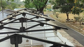 How to make low cost Tin shed construction शेड को मजबूत और सुन्दर कैसे बनाए