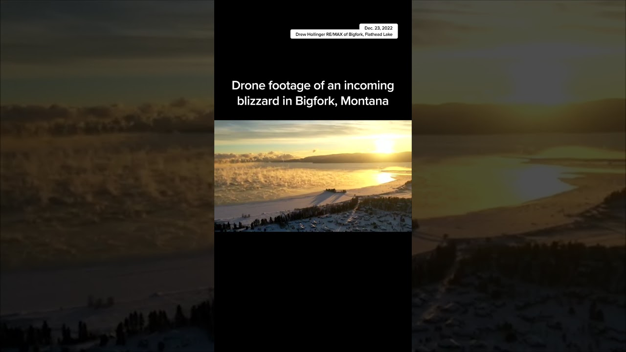 #Drone Footage Of Incoming #Blizzard In Bigfork, #Montana