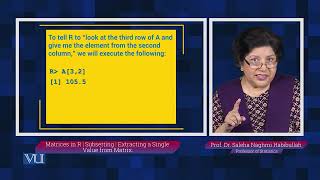 Subsetting - Extracting a Single Value from Matrix | Statistical Computing in R | STA636_Topic041