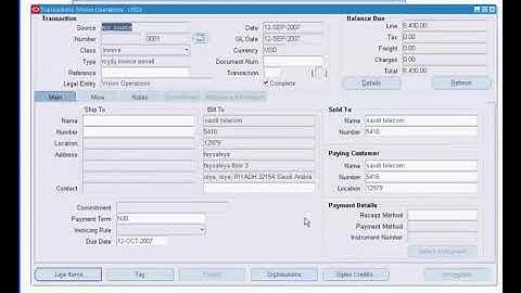 Transactions - 2 credit memo - R12 Oracle Receivables Management Fundamentals