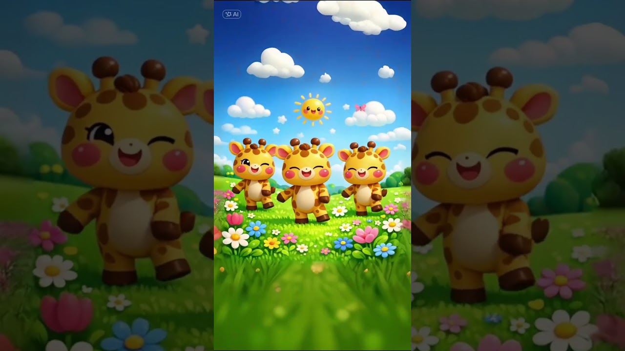 Cute Dancing Giraffes – Adorable 3D Fun!”🦒