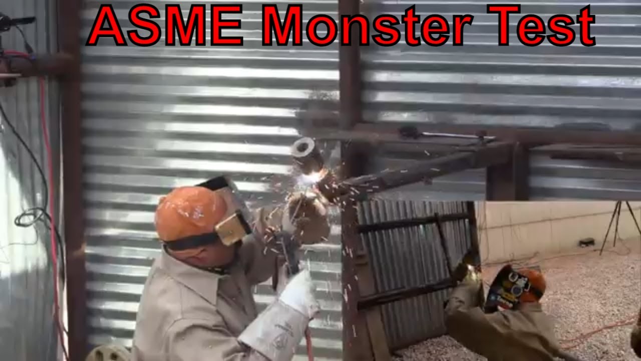 Welder Testing ASME Monster Coupon 6010 / 8010 Down Hill YouTube