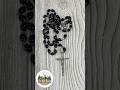 Catholic Rosary Crucifix Religious Italy Prayer Black Beads 18” Length. https://ebay.us/m/BBVcdd