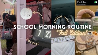 6am fall morning routine🪵🍁 | Mini school vlog, College Acceptance!, Chit Chat, YouTube tips & more