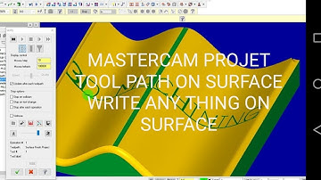 text Project on surface 3D tool path in mastercam