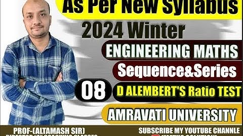 sequence and series D ALEMBERT