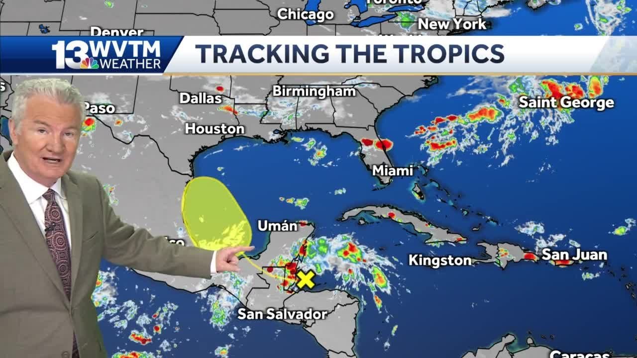 Showers possible Thursday, tracking the tropics - YouTube