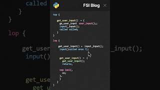 How to Avoid Calling a Function with input() Multiple Times in Python | FSI Blog #coding #python