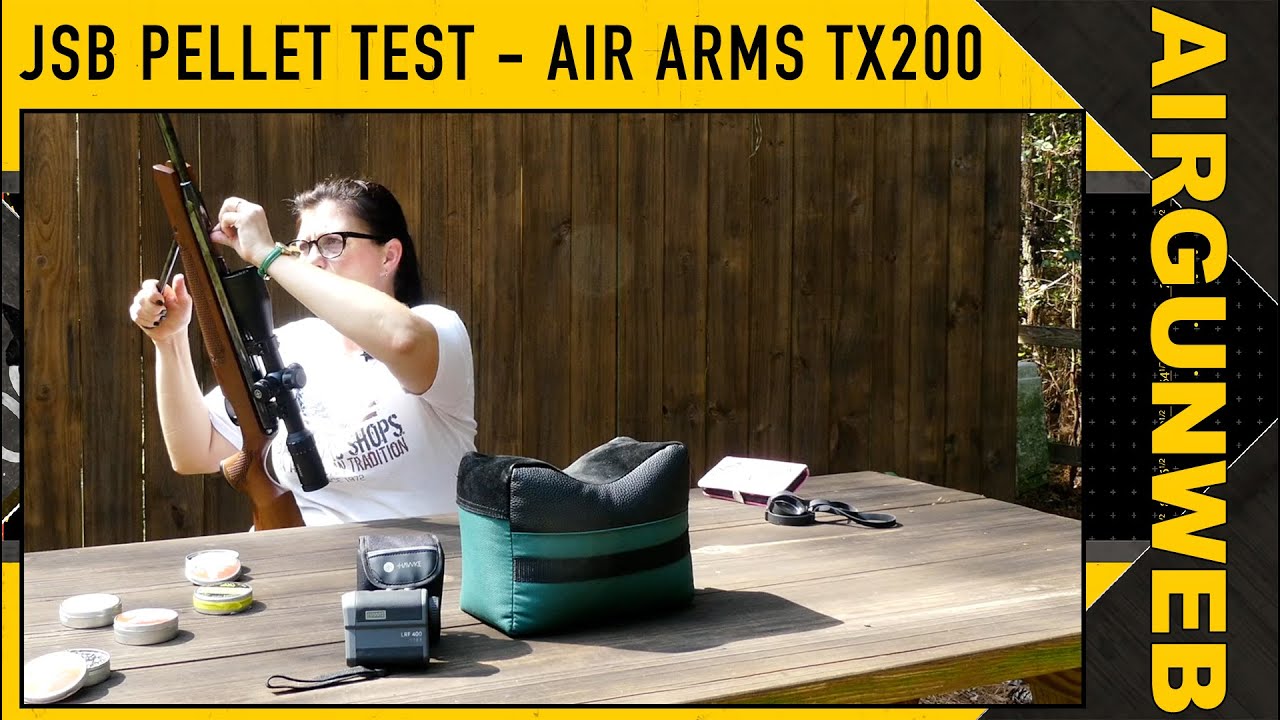 JSB PELLET TEST Air Arms TX200 HC .177 Underlever Springer YouTube