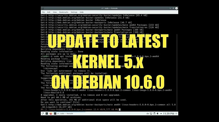 update to latest kernel on debian