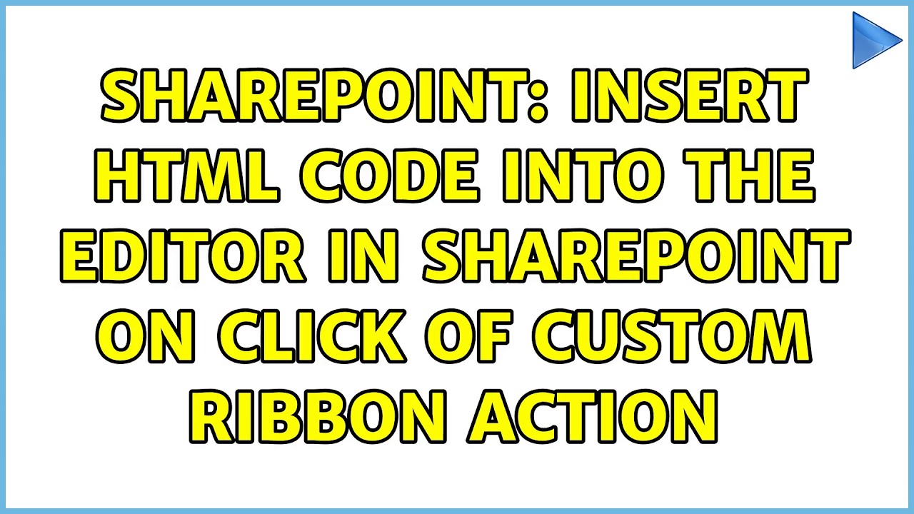 Sharepoint: Insert HTML code into the Editor in SharePoint on click of ...