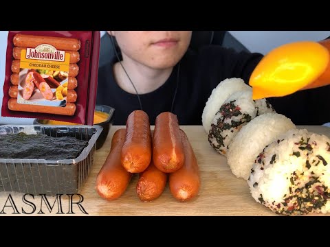 ※Not ASMR[咀嚼音] ジョンソンヴィルソーセージとおにぎりを食べる [モッパン]