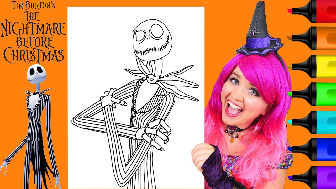 Nightmare Before Christmas Coloring Pages  Disney coloring pages,  Halloween coloring pages, Coloring books