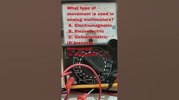 Hands on skills & live practical  Electronics, Electrical (MCQAnalog Multimeter)
