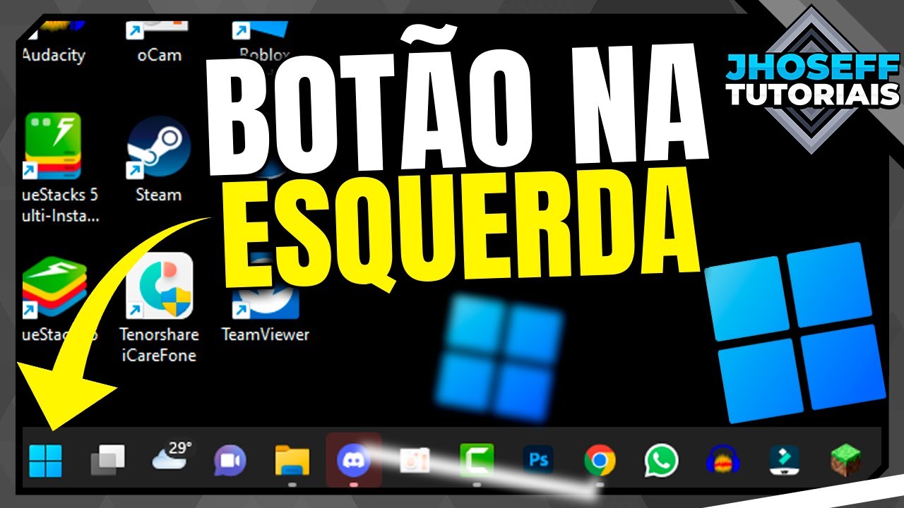 Como Colocar o Botão do Windows 11 na Esquerda - YouTube