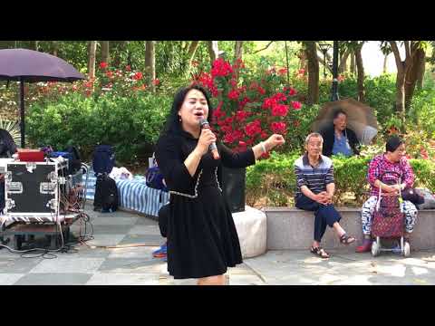 旺角菜街艺人 屯门公园表演 singing 2018 4 5 若妍  一见你就笑