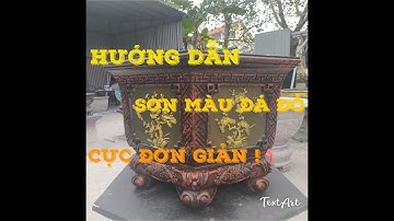 Hướng dẫn sơn chậu lục giác chân liền 60cm màu đá đỏ.