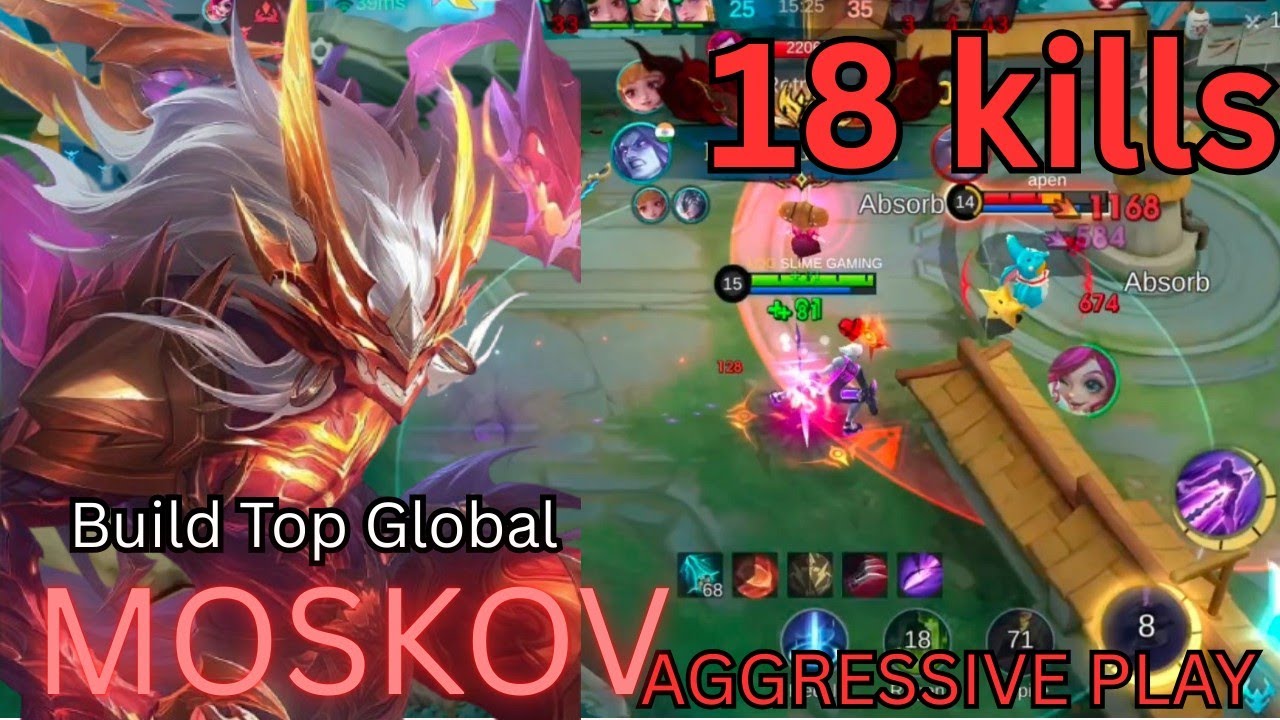 18 Kills!! Moskov super Aggressive Plays!! - Build Top 1 Global Moskov ...