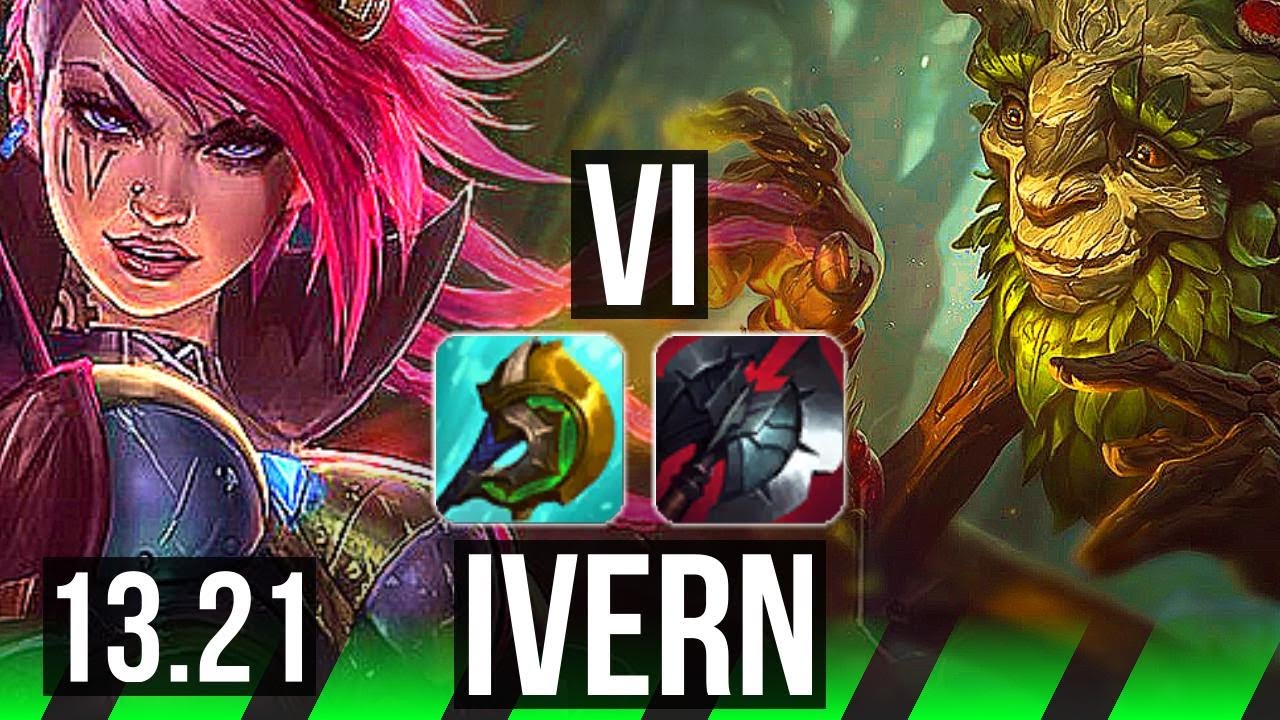 VI vs IVERN (JNG) | 6.1M mastery, 7/0/6, 2100+ games, Godlike | KR Master | 13.21