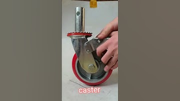 Iron core rubber casters #caster #trolley #wheel 插杆