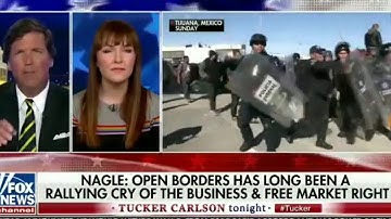 Angela Nagle on Tucker Carlson 11 26 2018. The left case against open borders. Fox news. See article