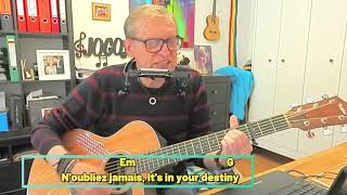 Tutorial Joe Cocker "N'oubliez jamais" - For Acoustic Guitar - Unplugged - Play & Sing Along screenshot 5