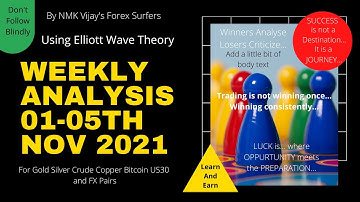 Gold Silver Crude BTC Copper And FX Pairs Weekly Analysis For 01- 05 Nov 2021 Using Elliott Wave ART
