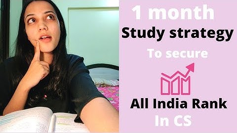 1 month Study Strategy to secure All India Rank in CS / How to start studying ✅
