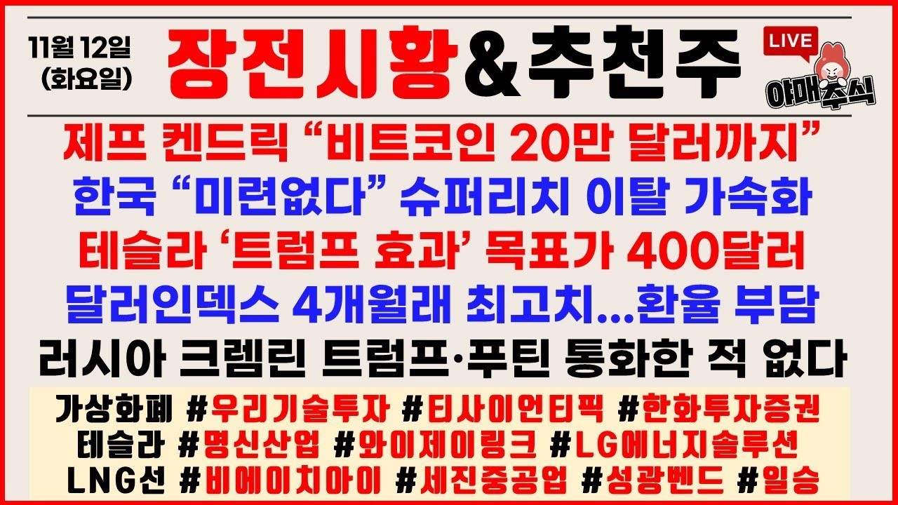 🍯 주식시황 ] 개장전부터 공략 업종&테마 정해져있습니다. - YouTube