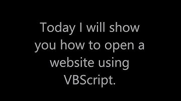 how to open a website/link with VBScript
