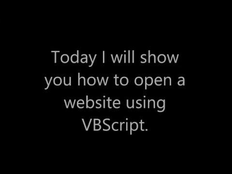 how to open a website/link with VBScript