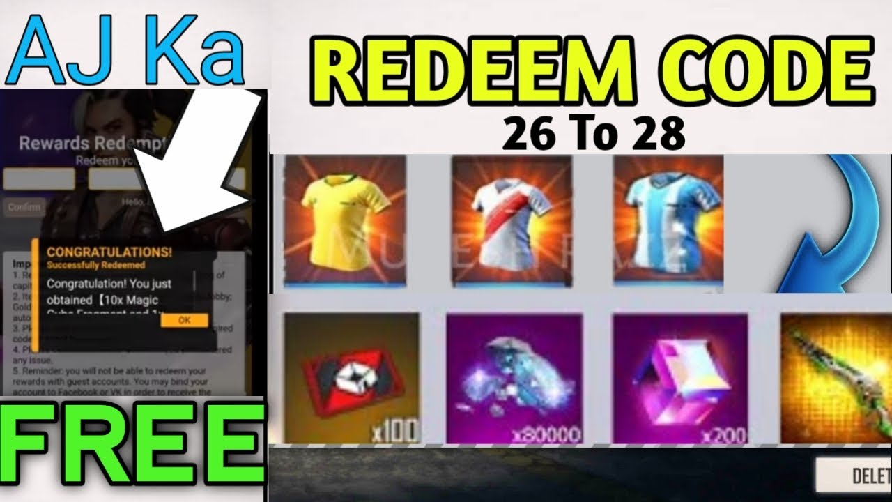 TODAY FREE FIRE REDEEM CODE TODAY 26 To 27,28 MAY | FF REDEEM CODE TODAY |  |REDEEM CODE28May
