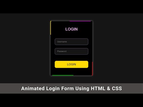 Login Form using HTML & CSS | Awesome Border Animation Effects using CSS repeating-conic-gradient