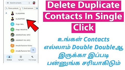 How To Merge Duplicate Contacts In Tamil | Google Contacts App Duplicate Contacts Problem Solved