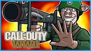 Call of Duty: World War II Funny Moments!  Bazooka Killcam, Bomb Glitch Killcam, MLG Trickshot!