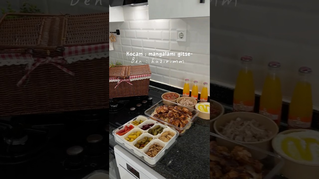 Piknik hazırlığı / mangal tadında tavuk kanat / haydari / acılı ezme tarifleri burda 🤍