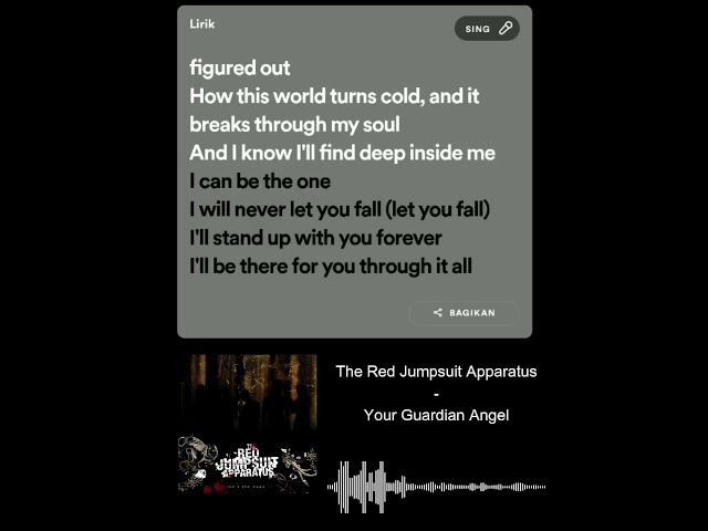 The Red Jumpsuit Apparatus - Your Guardian Angel (HQ) Lirik class=