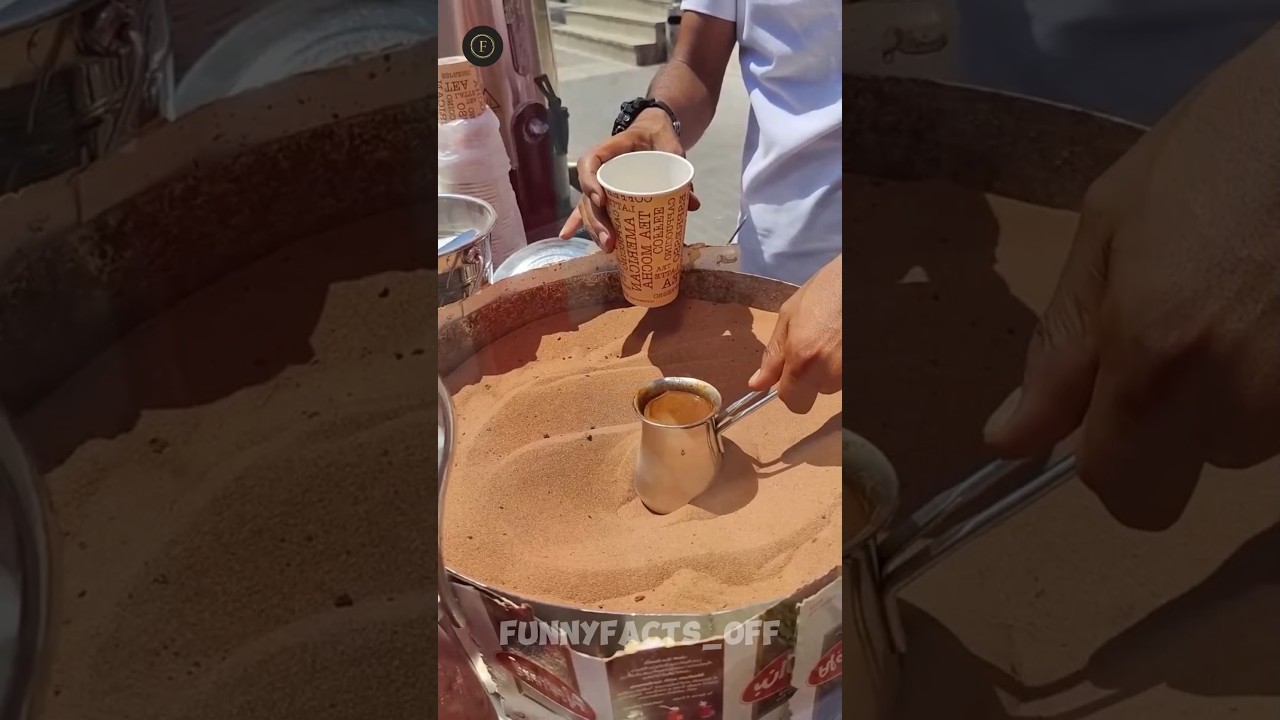 the secret behind in Turkish hot sand coffee😱
