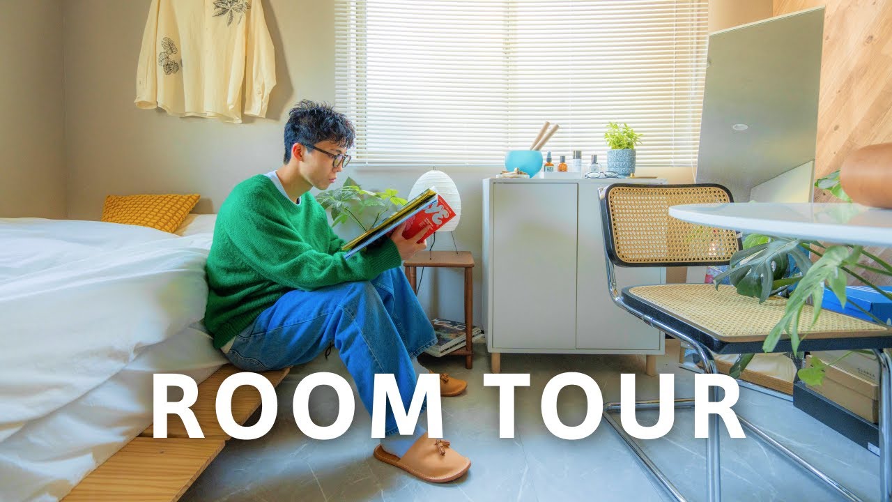 【ルームツアー】アパレルブランドで働く23歳｜1R7畳を床を張り替え｜古着と北欧家具のある空間｜男性・一人暮らし｜