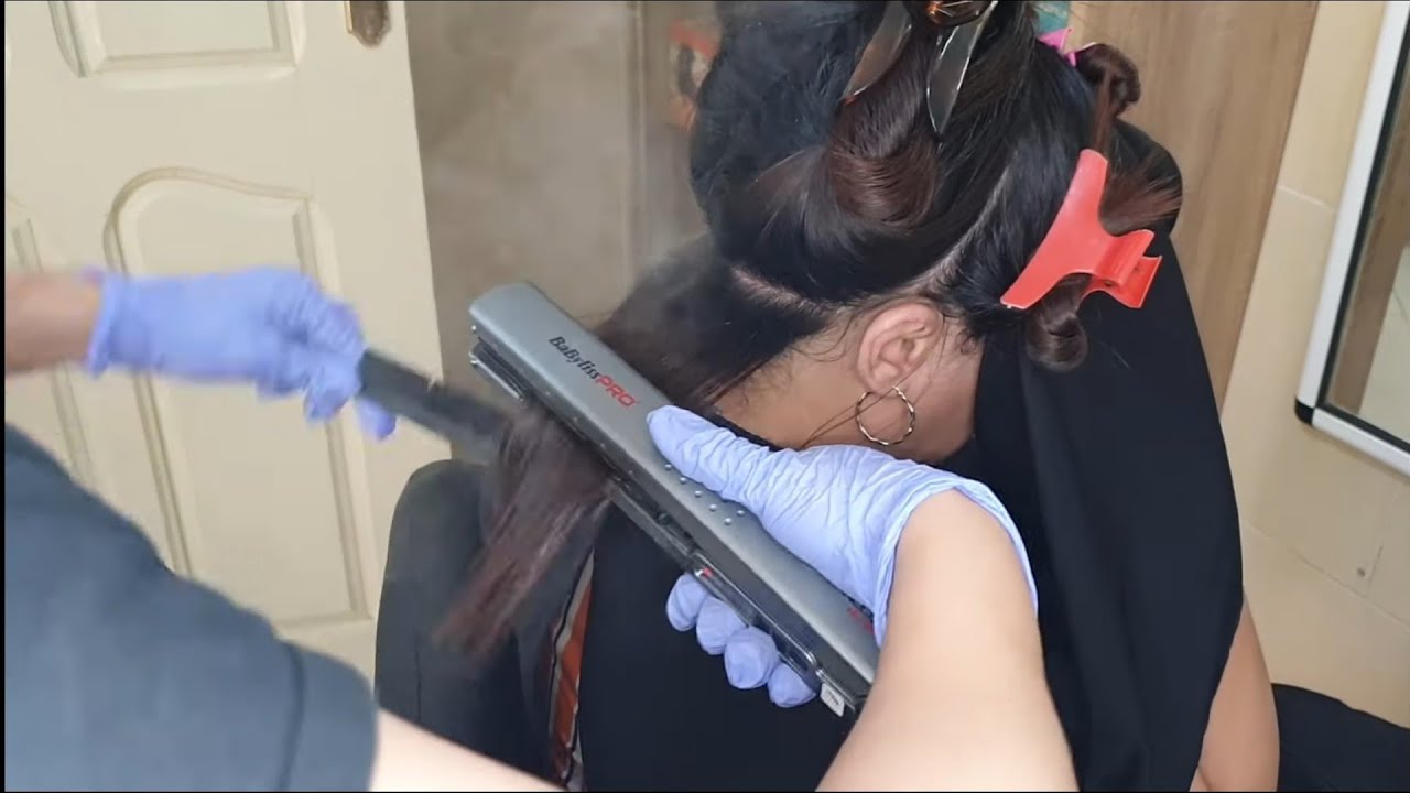 طريقة تطبيق البروتين في البيت💥 هل نصبغ قبل او بعد البروتين 👈